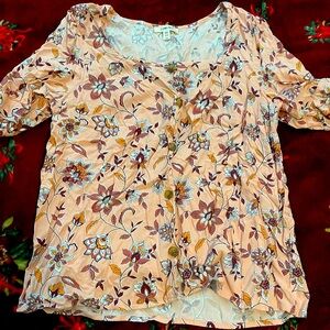 Flower print blouse